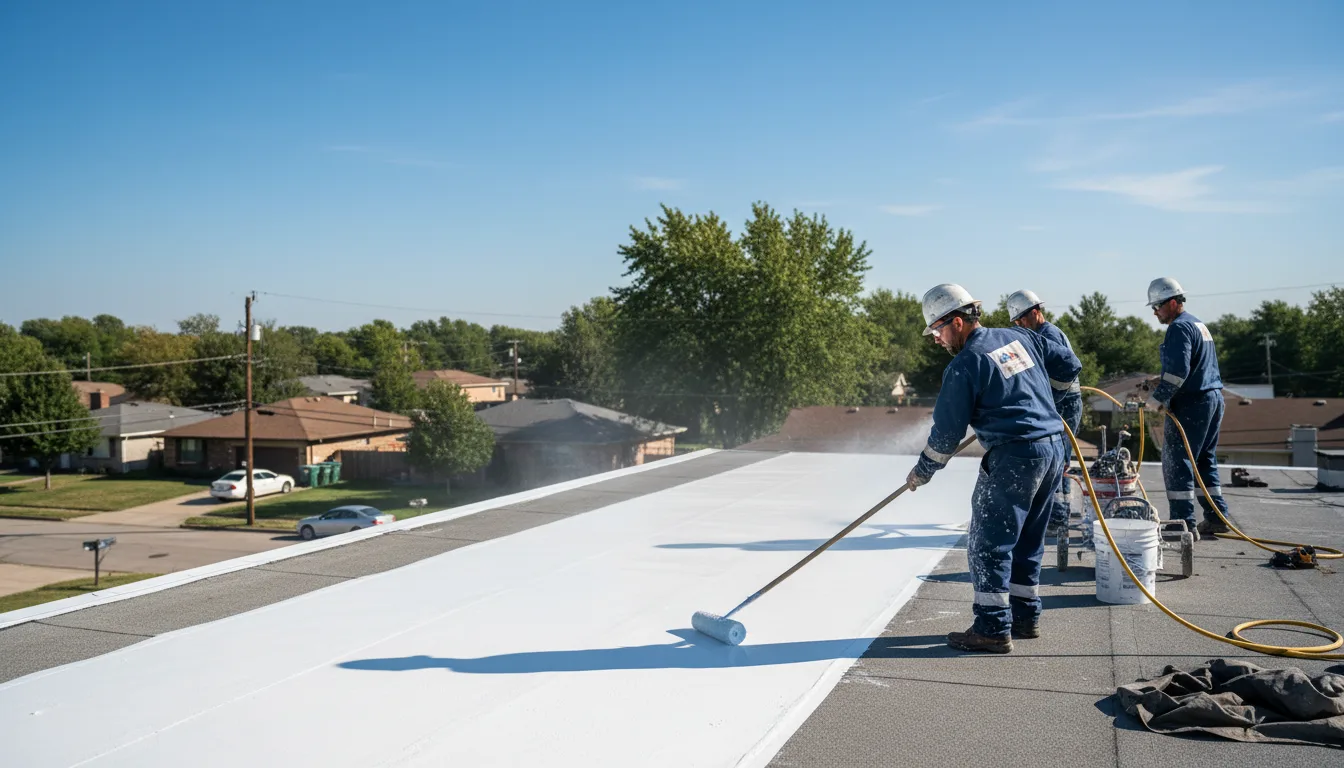 Commercial roof coating in Krebs, OK near me